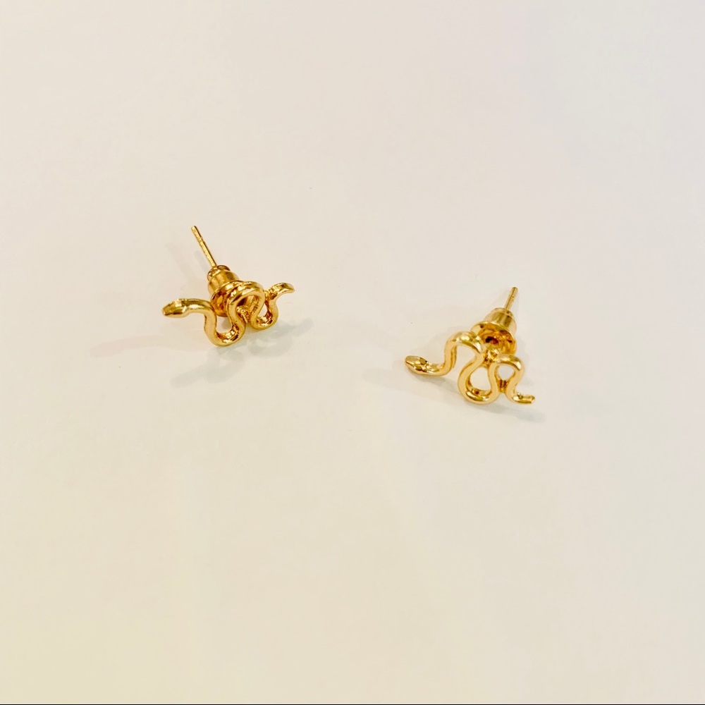 Mini Gold Snake Studs